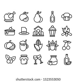 thanksgiving icon set illustration vector