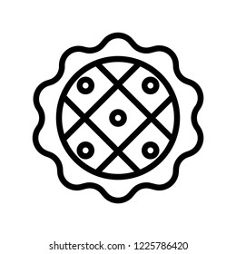 thanksgiving icon set pie editable line design. isolated on white background