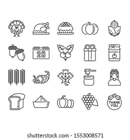 Thanksgiving icon and symbol set