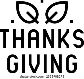 thanksgiving icon. Thin linear style design isolated on white background