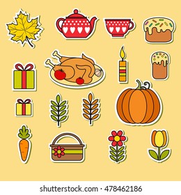 Thanksgiving icon, vector illustration, Celebrations