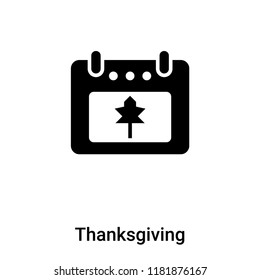 Thanksgiving icon vector isolated on white background, logo concept of Thanksgiving sign on transparent background, filled black symbol
