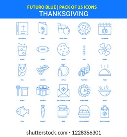 Thanksgiving  Icons - Futuro Blue 25 Icon pack