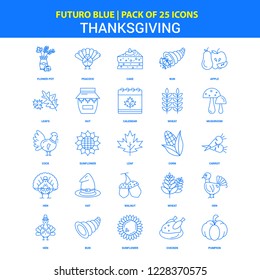 Thanksgiving  Icons - Futuro Blue 25 Icon pack