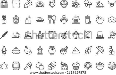 Thanksgiving icons Simple vector icon. Illustration symbol design template for web mobile UI element. 