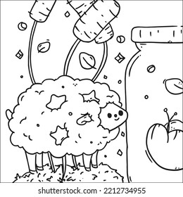 Thanksgiving Illustration Coloring Pages Art