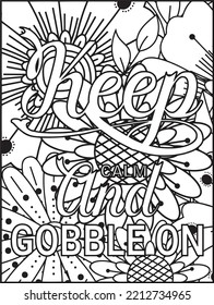 Thanksgiving Illustration Coloring Pages Art