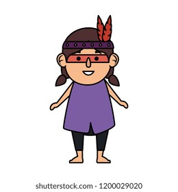 thanksgiving indigenous girl character