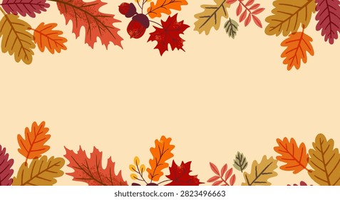Thanksgiving invitation template, background, wallpaper with maple leaf ,pink background	