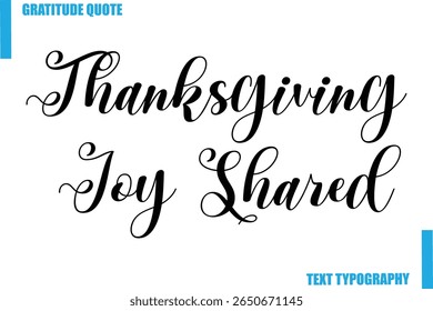 Thanksgiving Joy Compartió Texto De Tipografía Moderna Para Señales De Oferta Especial