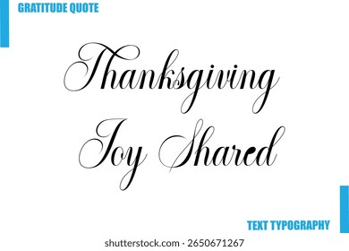 Thanksgiving Joy Compartió Texto De Tipografía Moderna Para Señales De Oferta Especial