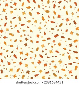 Thanksgiving leafs pattern vector illustration. Happy Thanksgiving day. Harvest festival. Thanksgiving card design, leaf pattern. 	