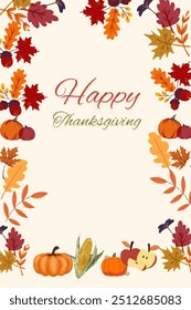 Thanksgiving with lest, pine , tree, in autumn ,vector, background, in nature pink, yellow design