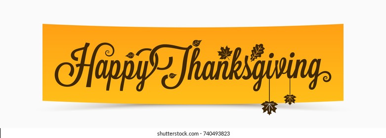 Thanksgiving Lettering Banner Design Background