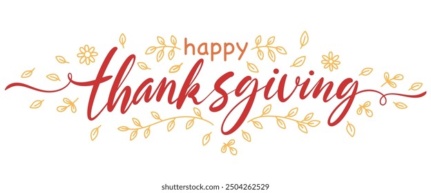 thanksgiving lettering. Thanksgiving greeting card with colorful typography. Vector eps