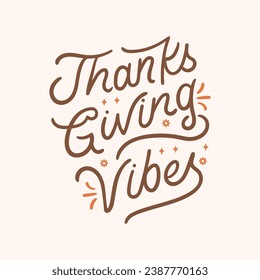 Thanksgiving lettering quotes vector style