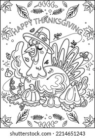 Thanksgiving Line Art And Illustrations for Coloring Page
