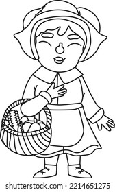 Thanksgiving Line Art And Illustrations for Coloring Page