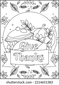 Thanksgiving Line Art And Illustrations for Coloring Page
