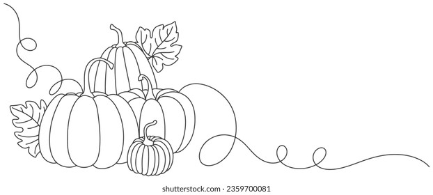 Thanksgiving line art vector illustration