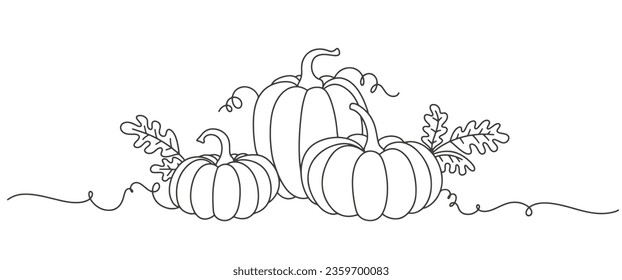 Thanksgiving line art vector illustration