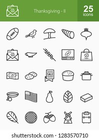 Thanksgiving Line Icons
