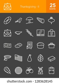 Thanksgiving Line Icons