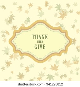 Thanksgiving Maple Graphic Design Vector Illustration EPS10