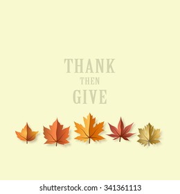 Thanksgiving Maple Graphic Design Vector Illustration EPS10
