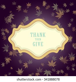 Thanksgiving Maple Graphic Design Vector Illustration EPS10
