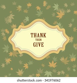 Thanksgiving Maple Graphic Design Vector Illustration EPS10