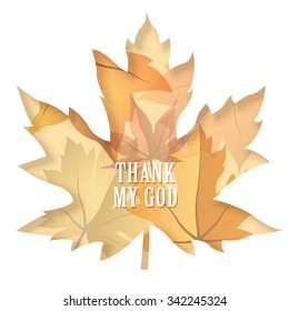 Thanksgiving Maple Graphic Design Vector Illustration EPS10
