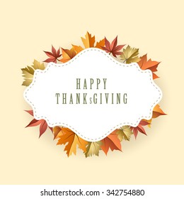 Thanksgiving Maple Graphic Design Vector Illustration EPS10
