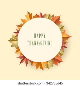 Thanksgiving Maple Graphic Design Vector Illustration EPS10

