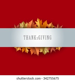 Thanksgiving Maple Graphic Design Vector Illustration EPS10

