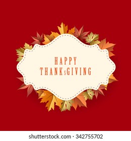 Thanksgiving Maple Graphic Design Vector Illustration EPS10
