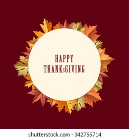 Thanksgiving Maple Graphic Design Vector Illustration EPS10
