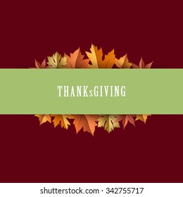 Thanksgiving Maple Graphic Design Vector Illustration EPS10
