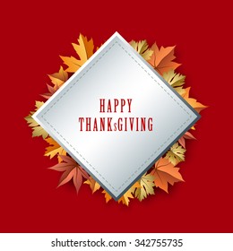 Thanksgiving Maple Graphic Design Vector Illustration EPS10
