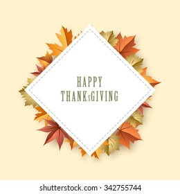 Thanksgiving Maple Graphic Design Vector Illustration EPS10
