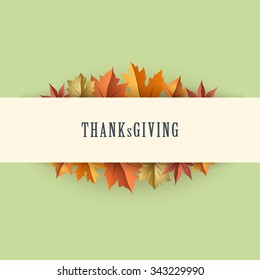 Thanksgiving Maple Graphic Design Vector Illustration EPS10
