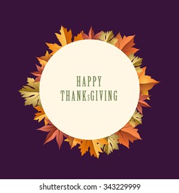 Thanksgiving Maple Graphic Design Vector Illustration EPS10
