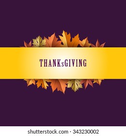Thanksgiving Maple Graphic Design Vector Illustration EPS10
