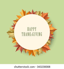 Thanksgiving Maple Graphic Design Vector Illustration EPS10
