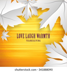 Thanksgiving Maple Orange Graphic Design Vector Illustration EPS10
