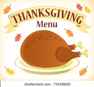 Thanksgiving menu theme image 7 - eps10 vector illustration.