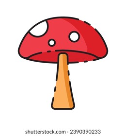 thanksgiving mushroom icon vector template illustration logo design
