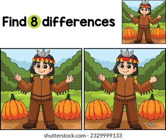 Thanksgiving Native American Find The Differences