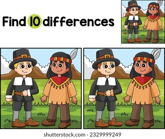 Thanksgiving Native American Find The Differences