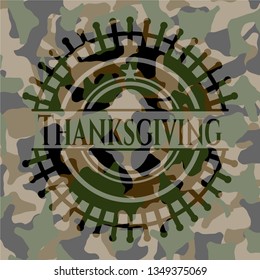 Thanksgiving on camo pattern